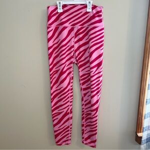 WILO Pink Animal Zebra Leggings L